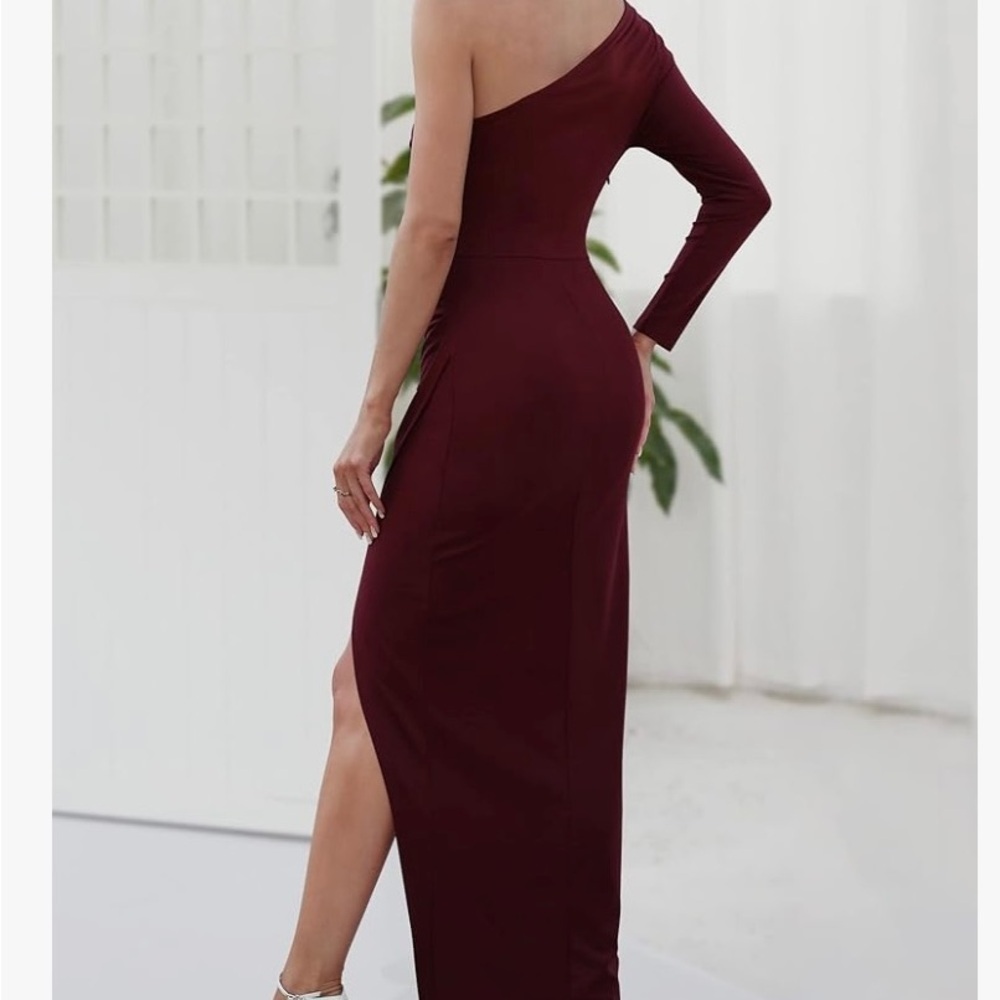 Sarin Mathews Women One Shoulder Lonq Sleeve Cocktail
Dresses Sexy Bodycon - Picture 3 of 9